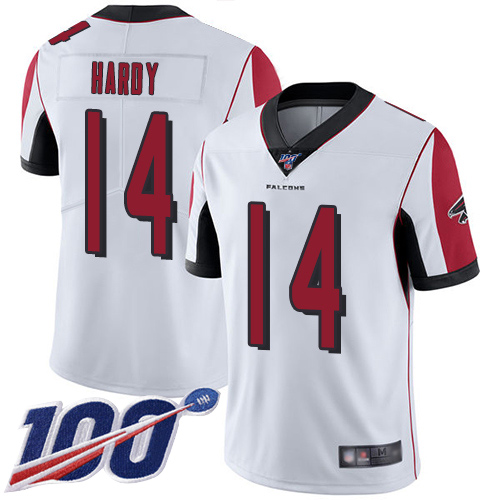 Atlanta Falcons Limited White Men Justin Hardy Road Jersey NFL Football #14 100th Season Vapor Untouchable->youth nfl jersey->Youth Jersey